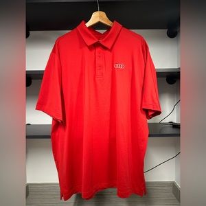 NWT 2XL Audi Under Armour Red Polo